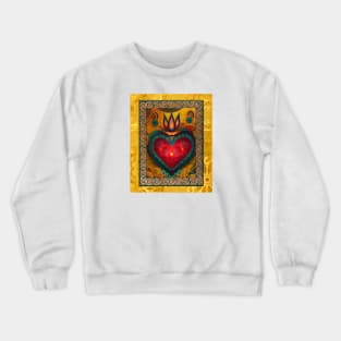 Moroccan Golden Mandala Heart Crewneck Sweatshirt